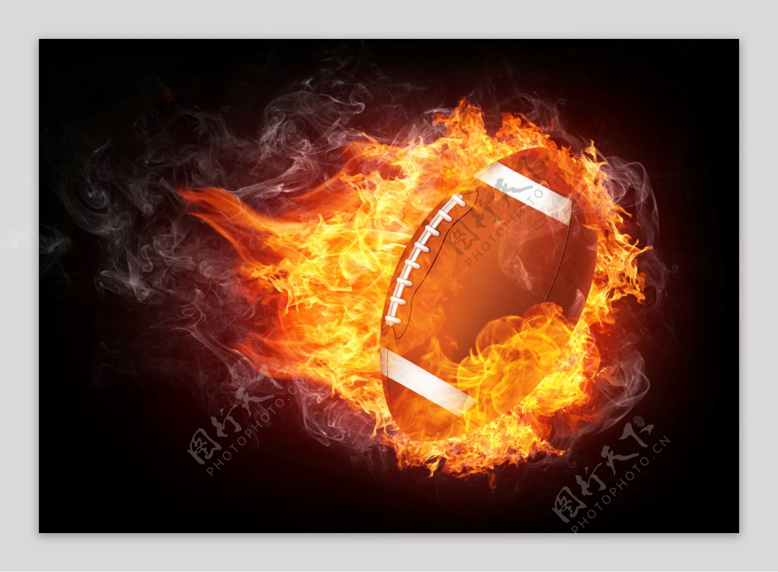 火焰橄榄球图片