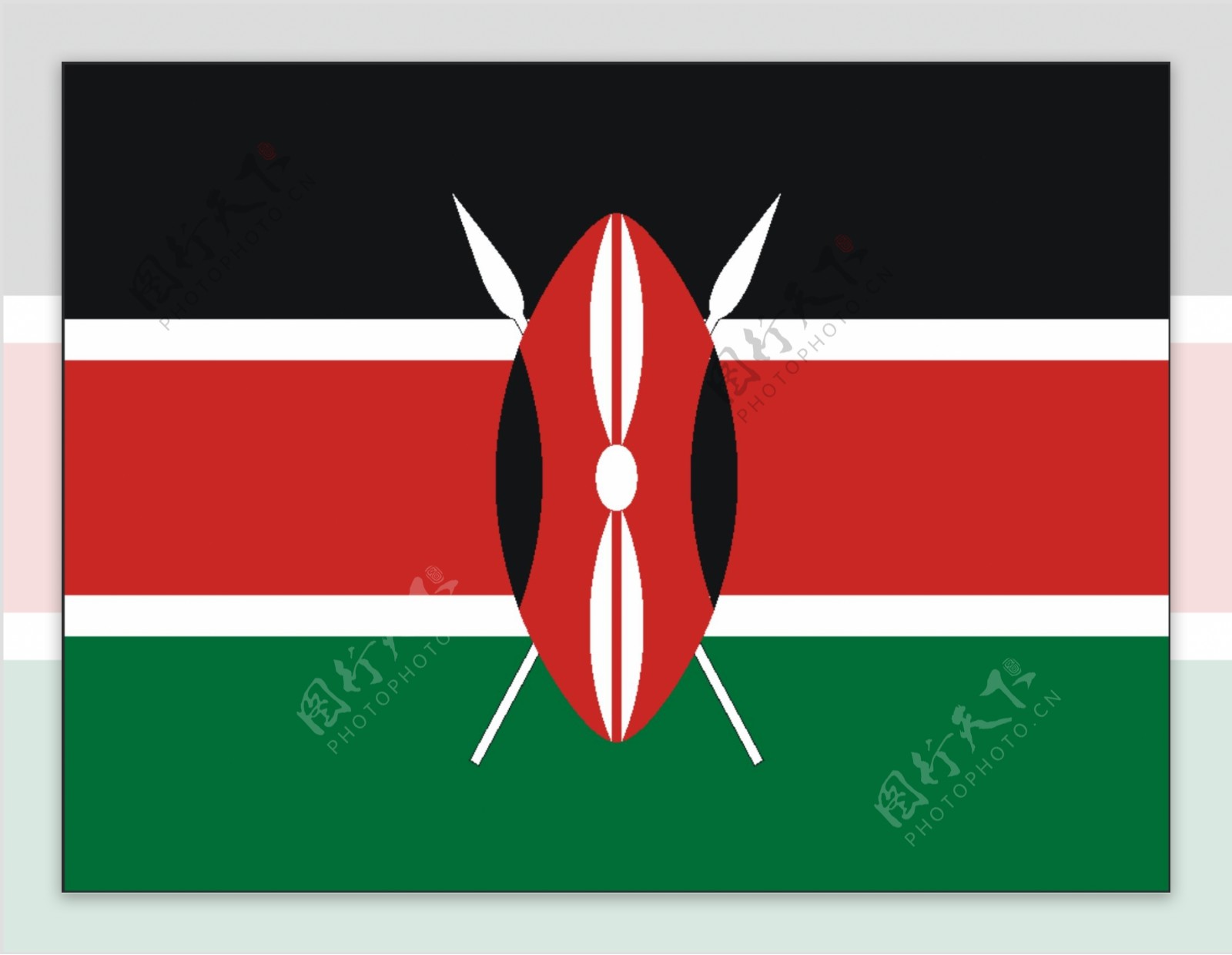 矢量肯尼亚国旗