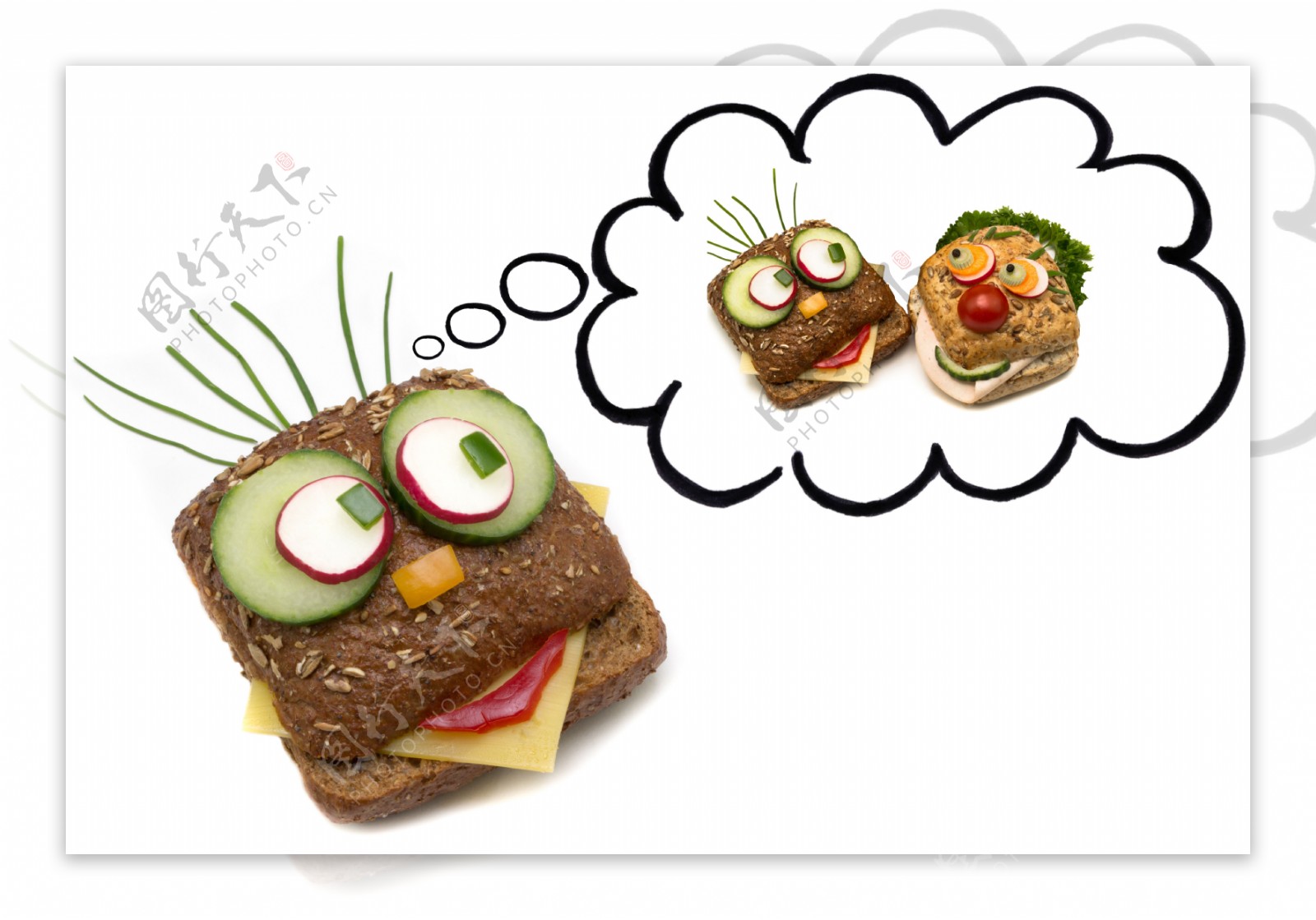 创意三明治美食图片