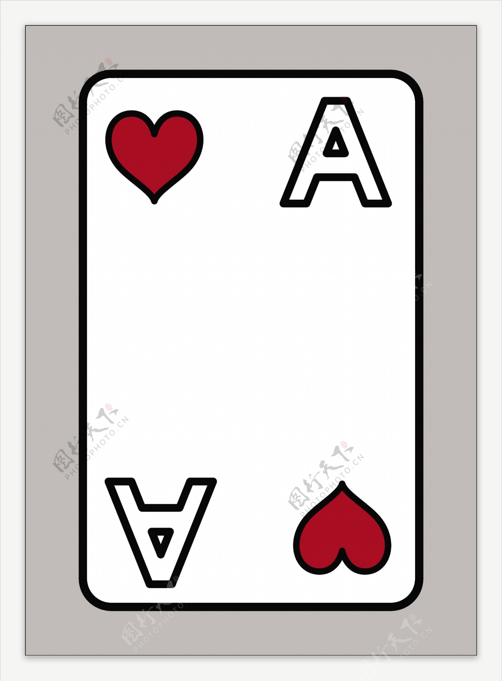 心脏ACE卡通矢量图