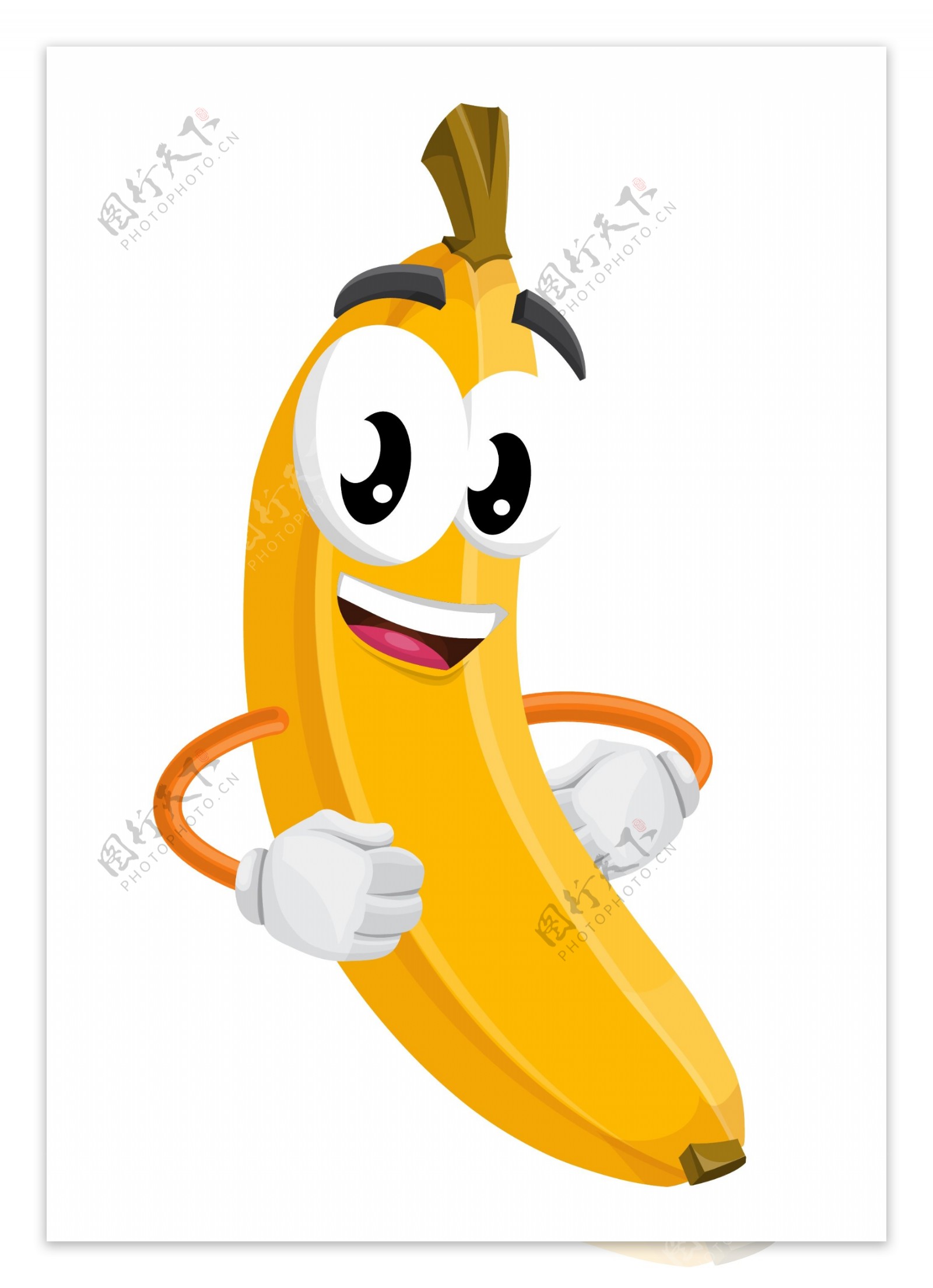 卡通香蕉水果素材