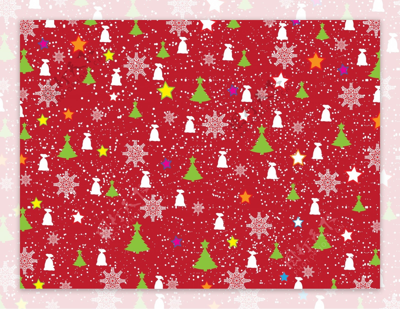 圣诞树图案矢量图素材