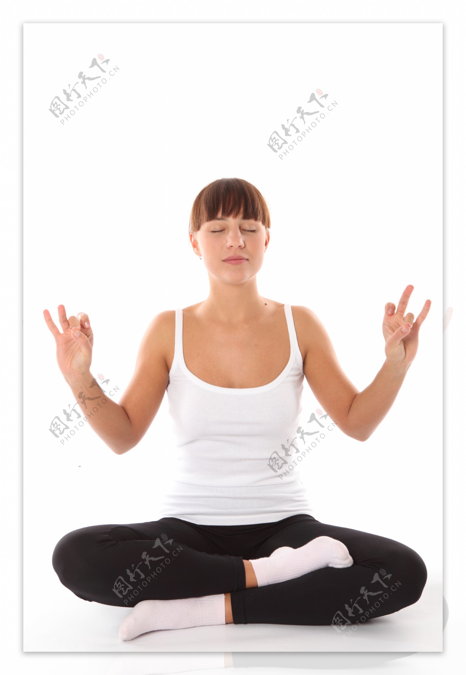 练瑜珈的女人图片