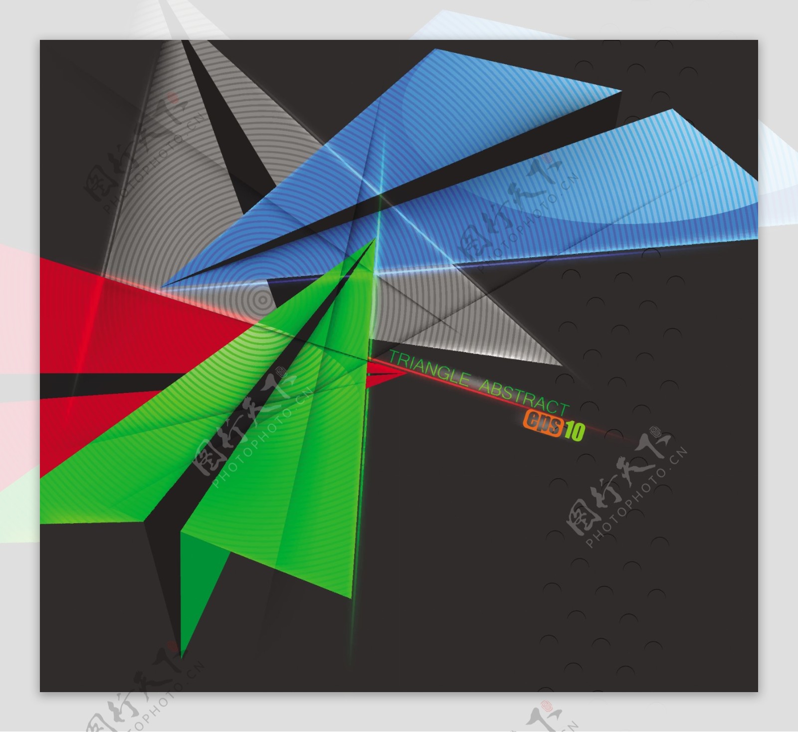 三角抽象纸飞机背景矢量素材下载