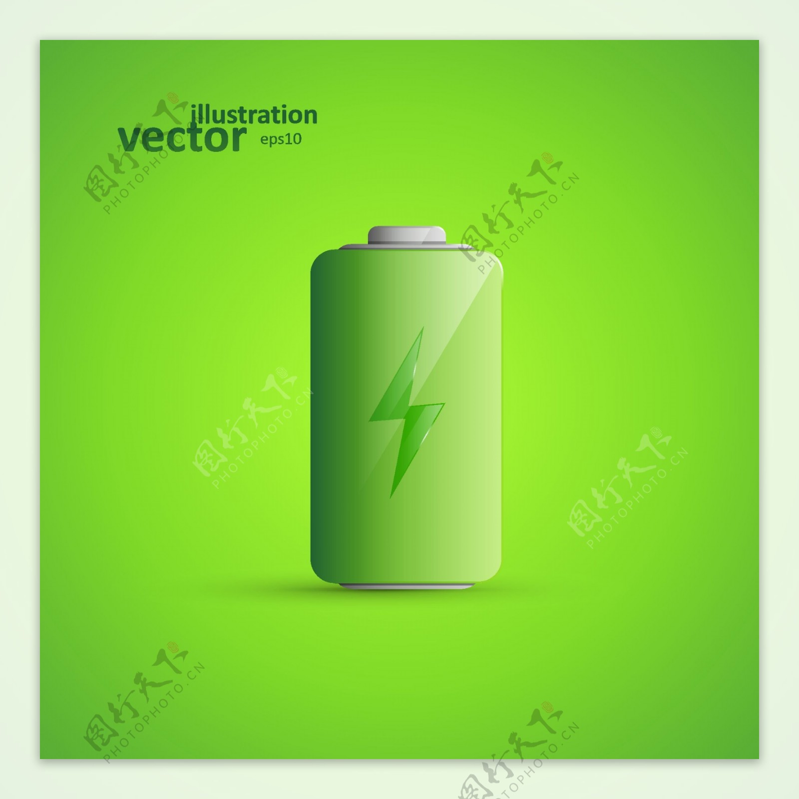 绿色电池背景矢量素材下载