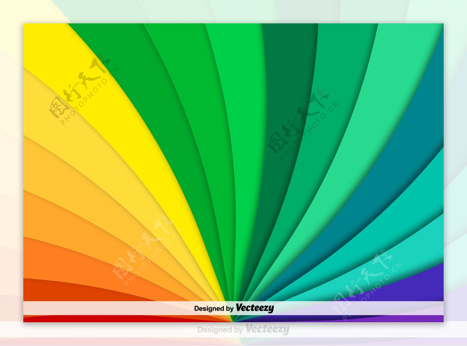 矢量抽象彩虹背景