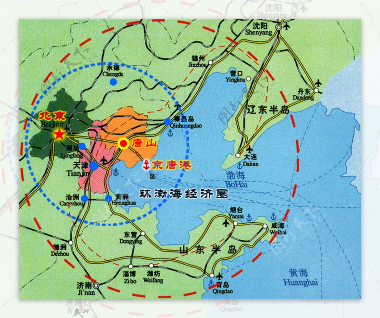 京唐港辐射图