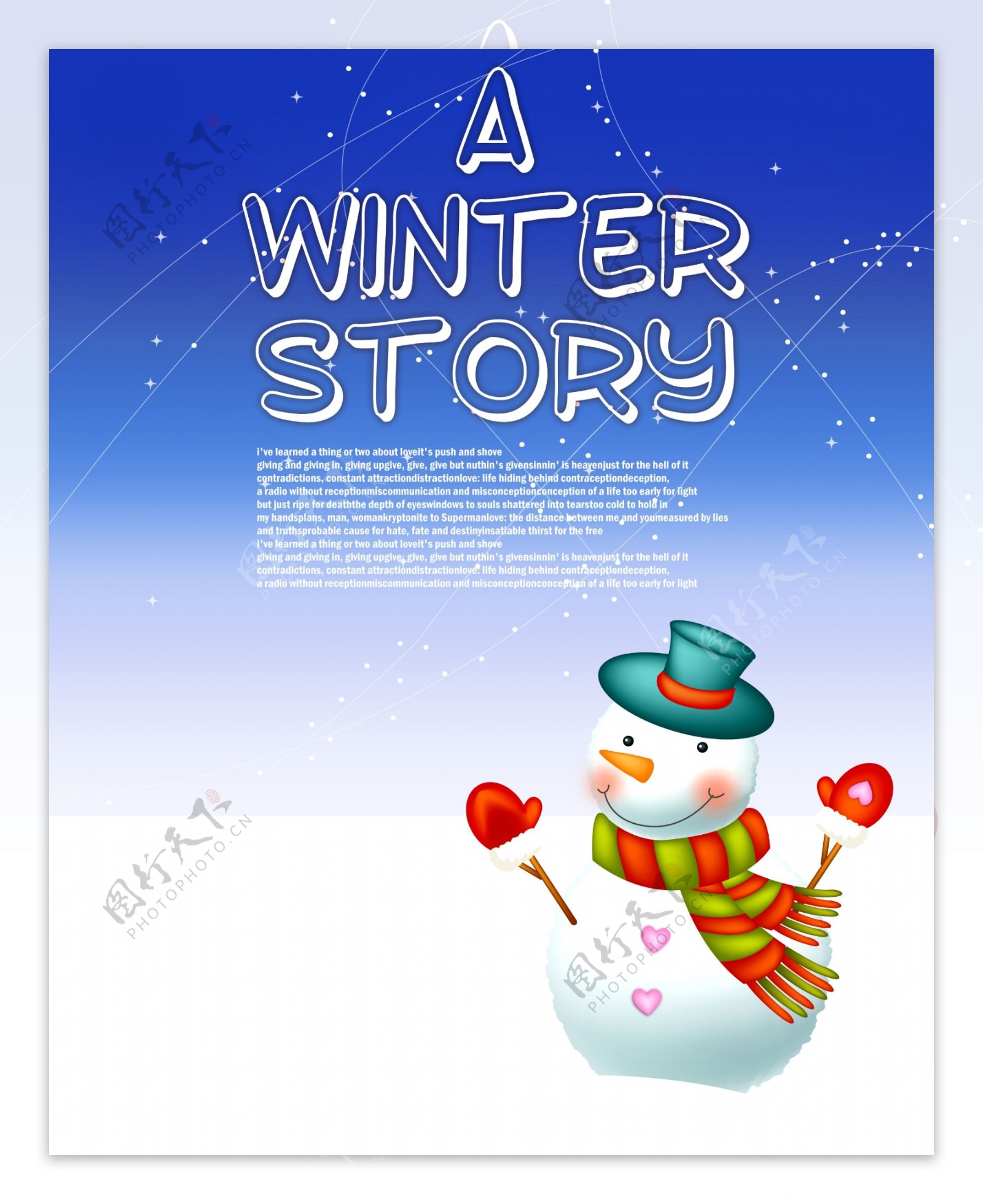 冬天故事自然风情分层插图PSD格式0020