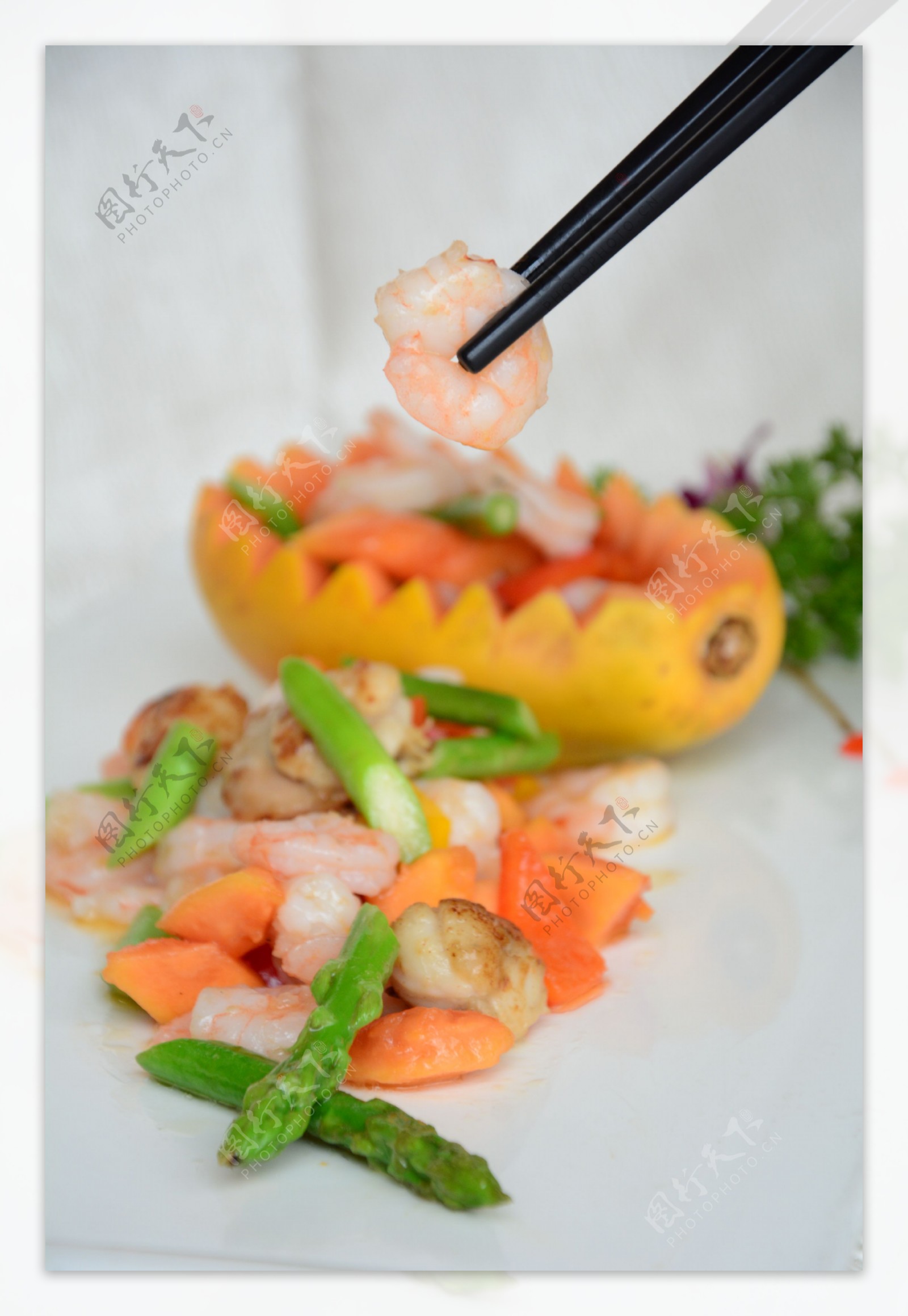 木瓜虾仁图片