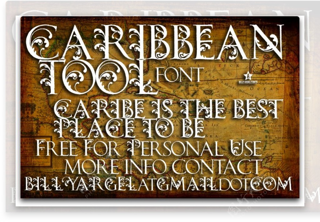 加勒比工具字体