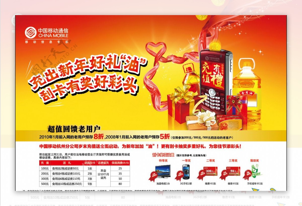 中国移动新年有礼海报