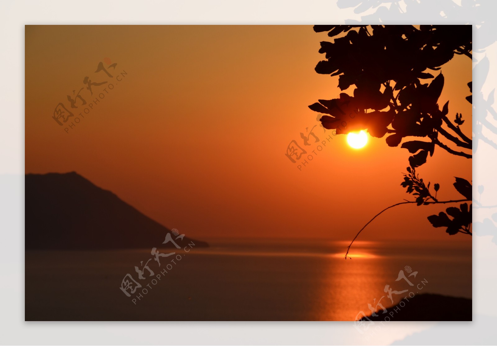 高清希腊黄昏美景图片
