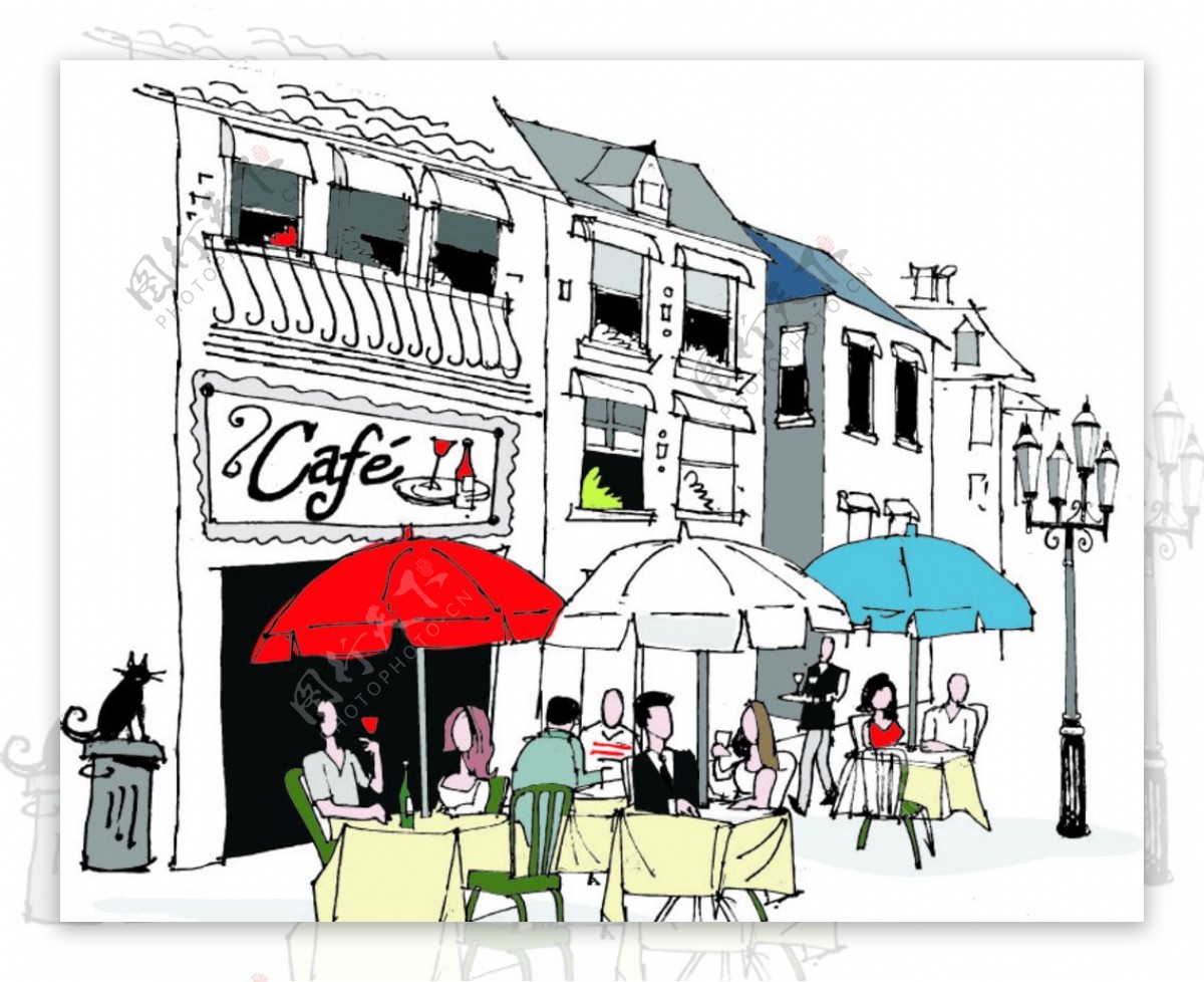 咖啡馆插画