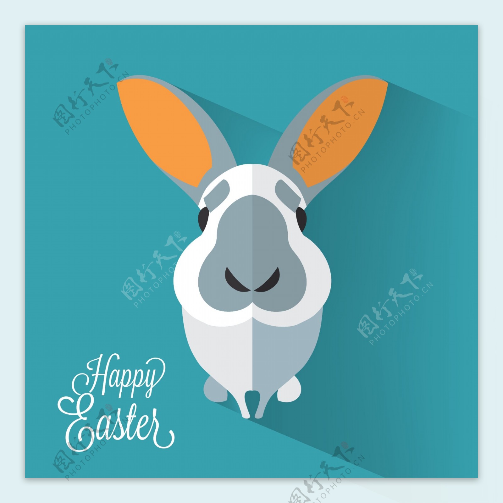 复活节兔子卡片
