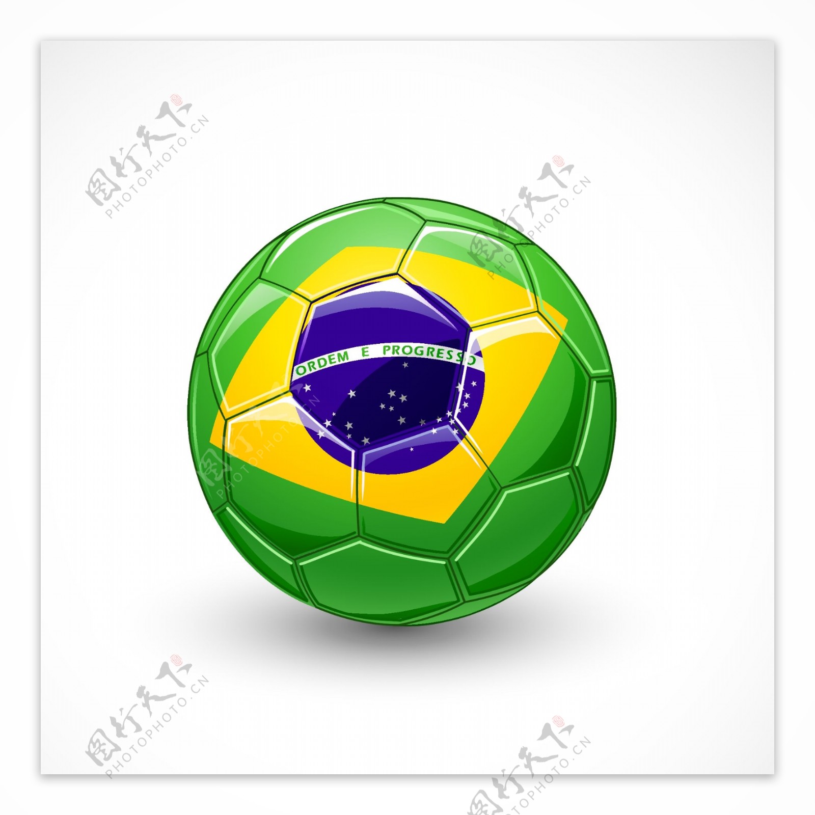 创意巴西足球矢量素材图片