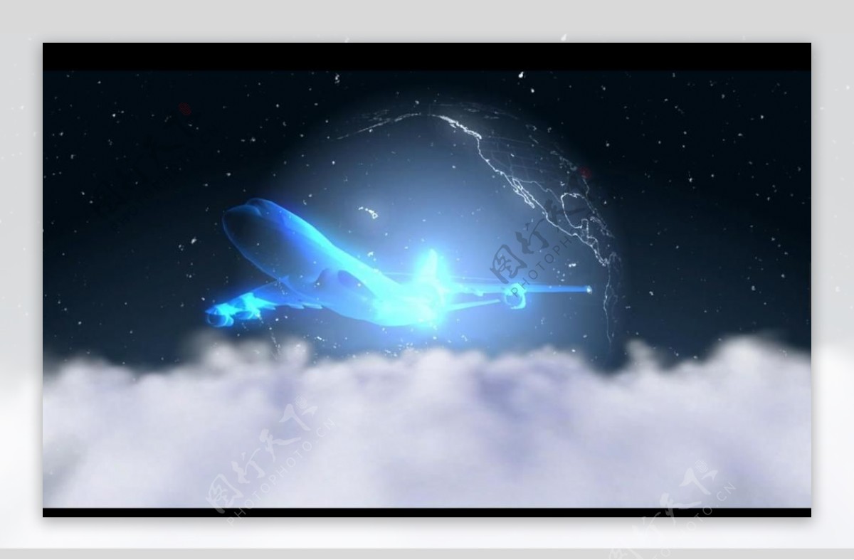 超高清飞机穿越翻滚的云层视频素材