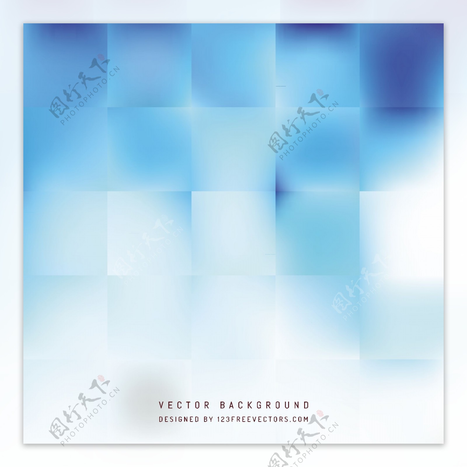 抽象蓝色几何正方形背景