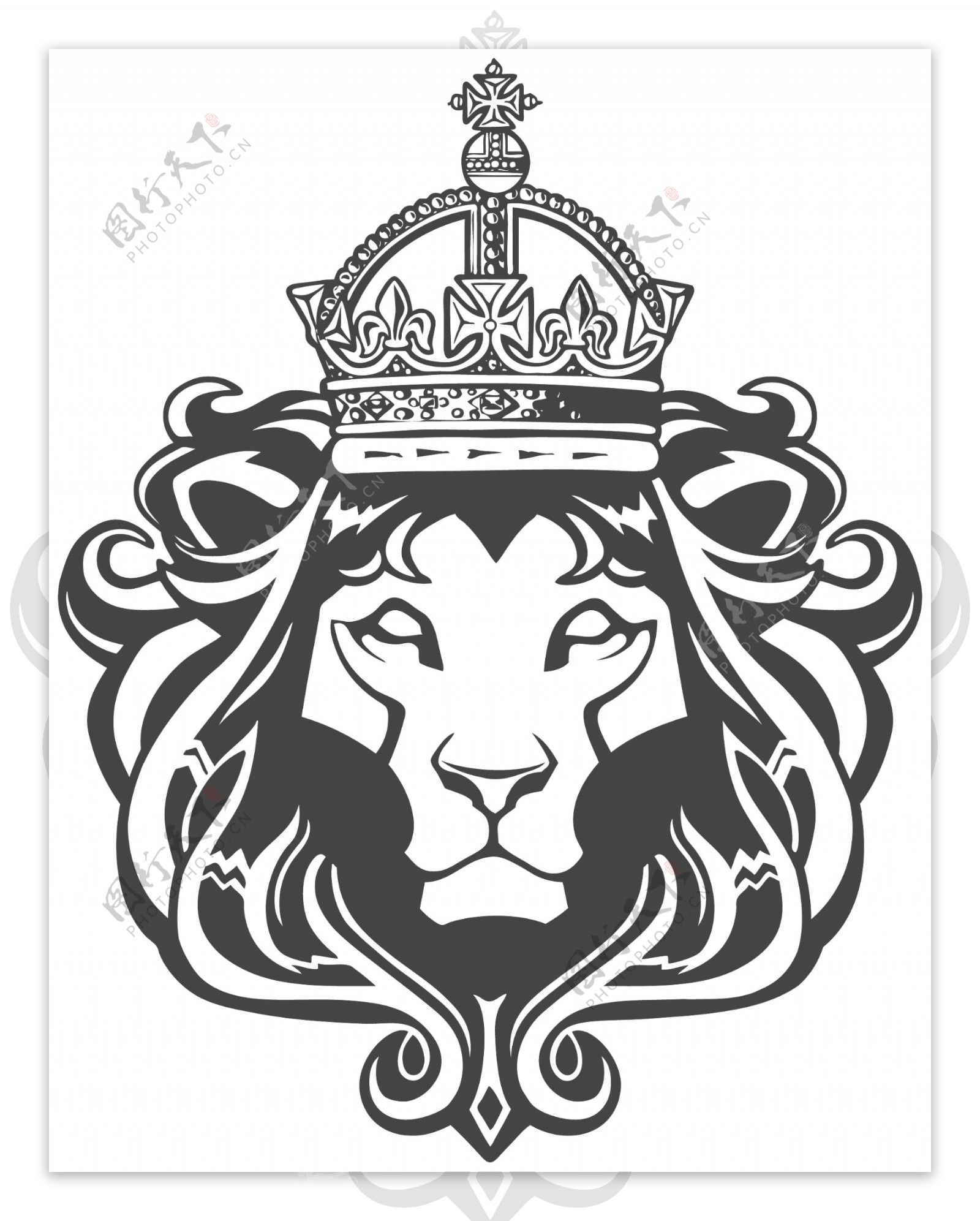 皇冠狮子图案