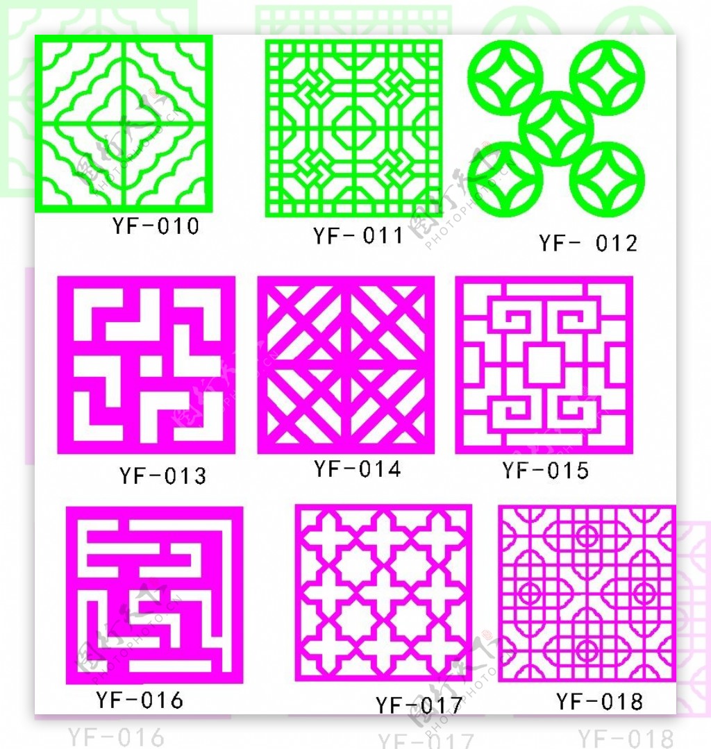 镂空装饰镂空隔断雕刻矢量CDR370