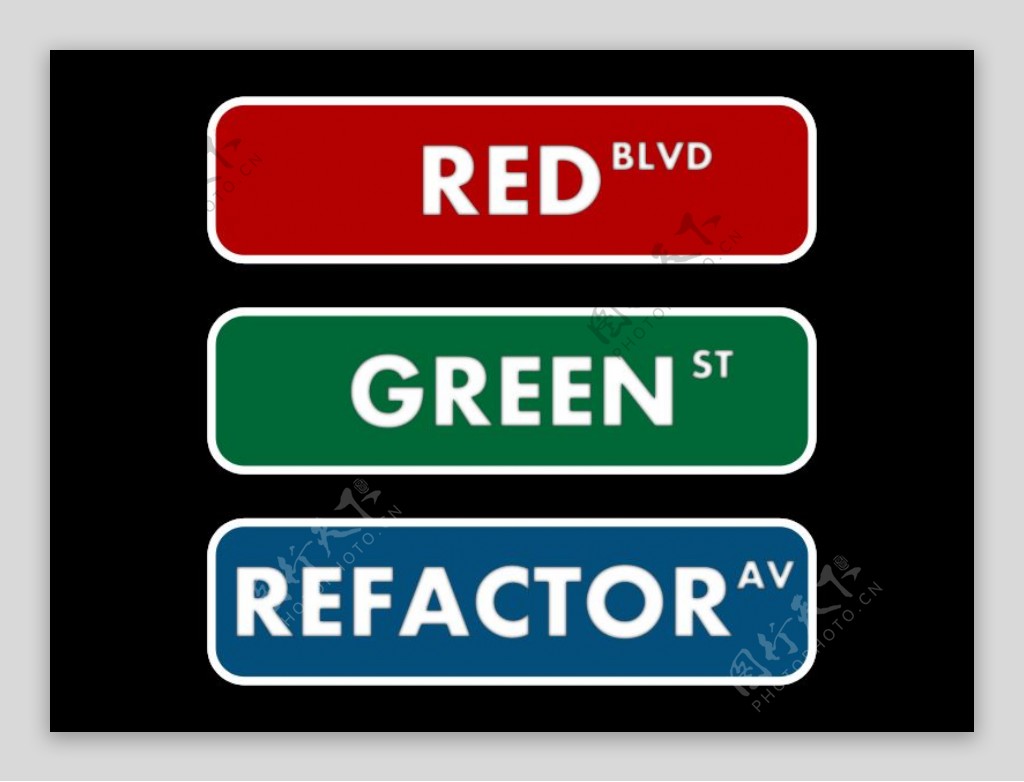 红绿色重构路标