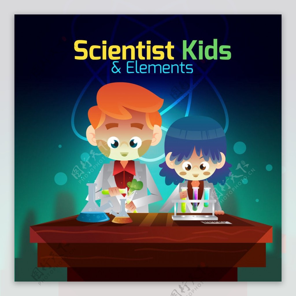 滑稽的科学家孩子图片