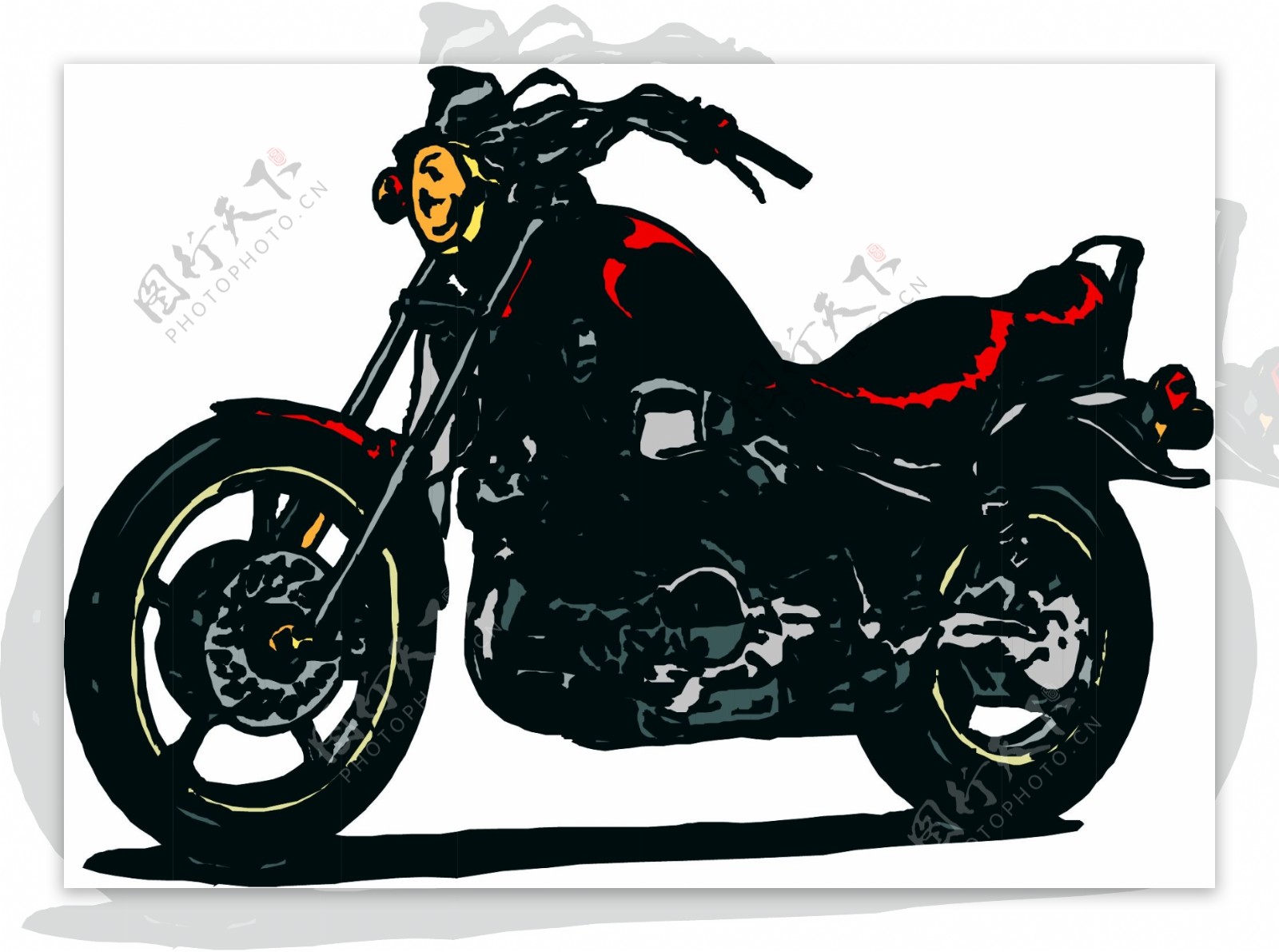 摩托车矢量素材EPS格式0061