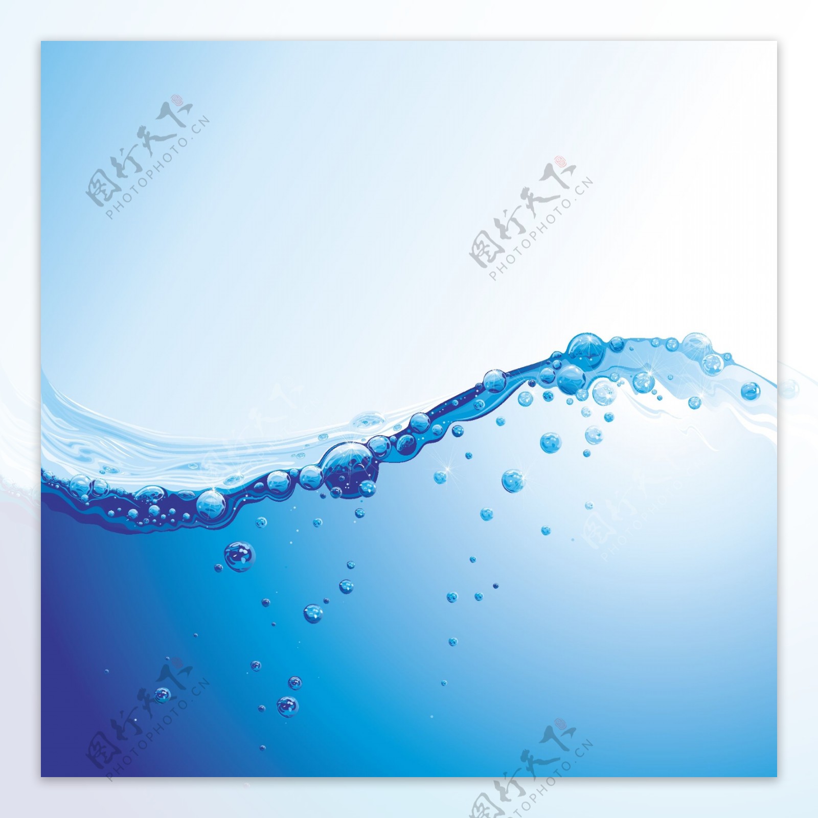 蓝色水纹水滴背景