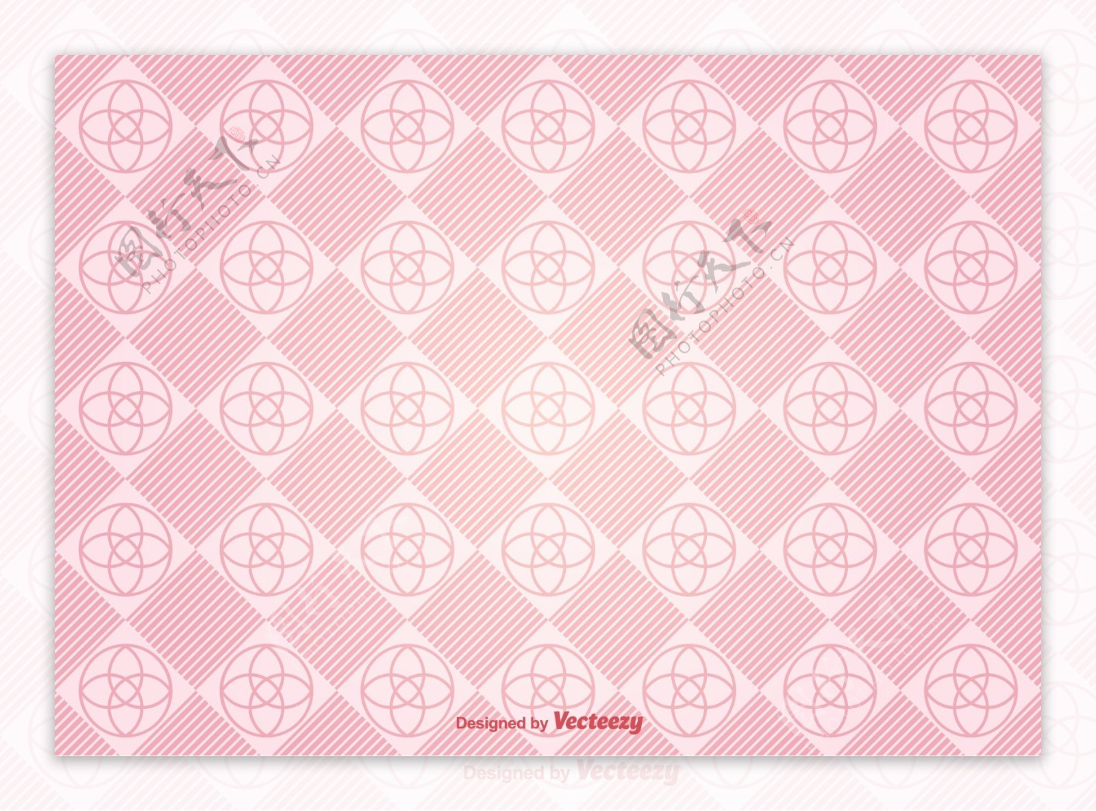 矢量现代粉红色背景与几何图形