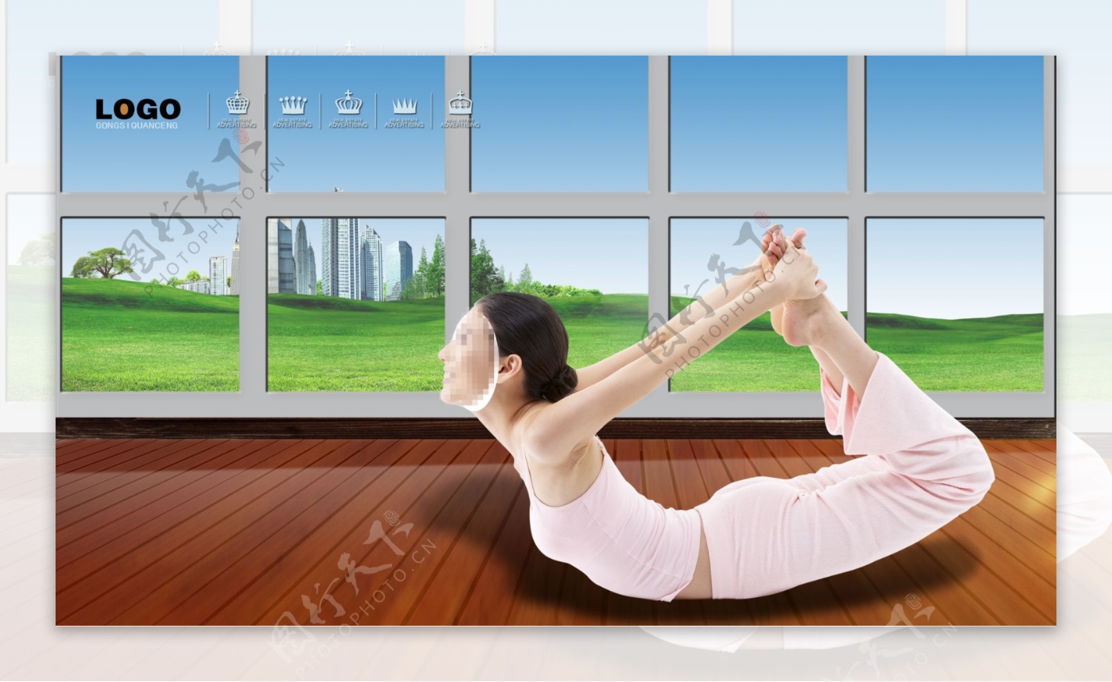 瑜伽宣传广告图片