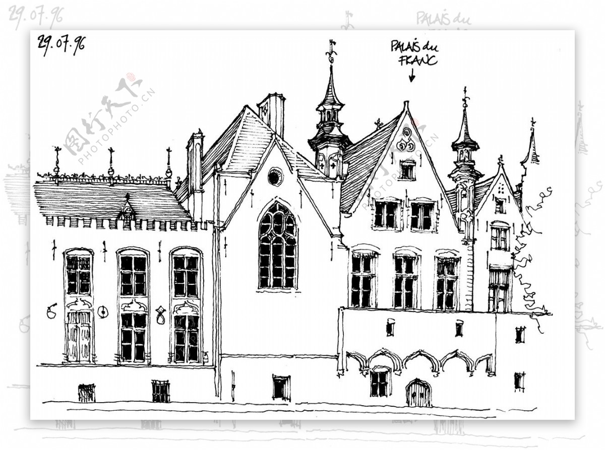 欧式建筑城堡效果图
