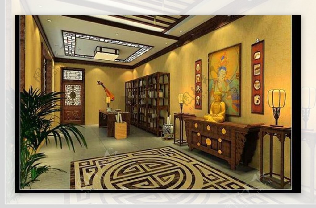 中式客厅装饰免费下载