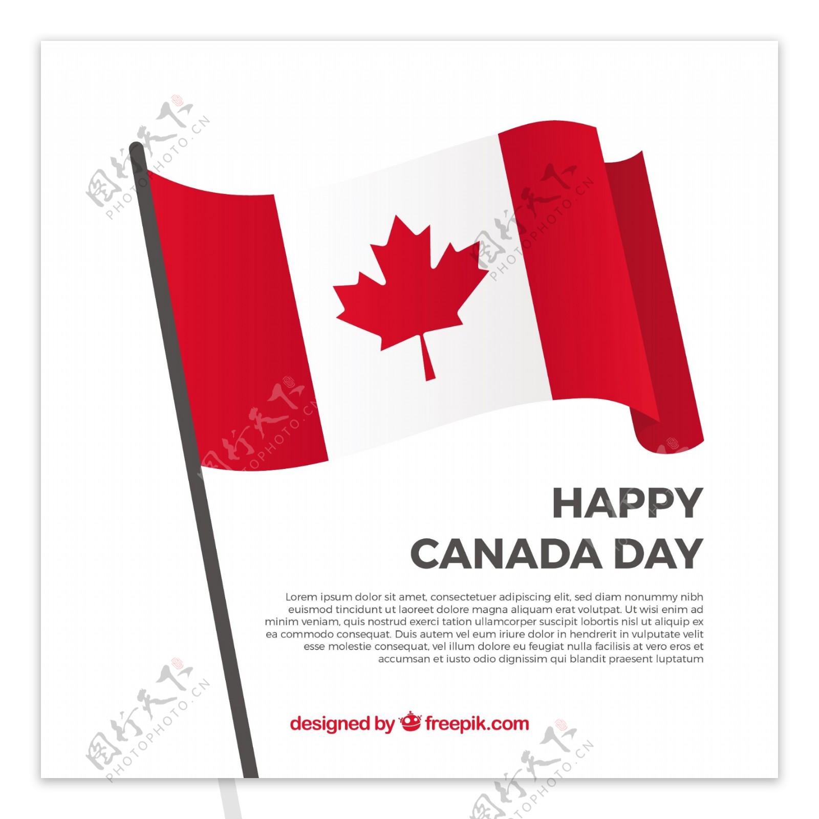 加拿大国庆日国旗背景