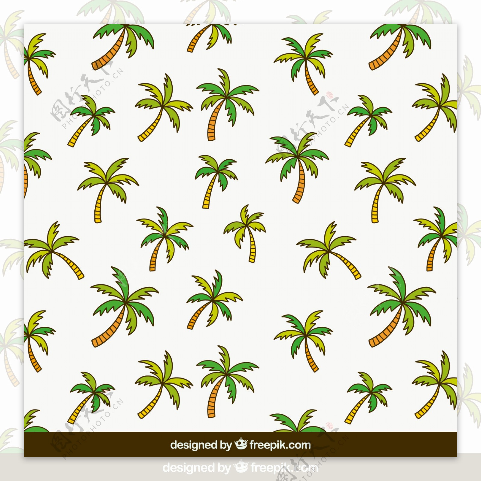 棕榈树平面装饰图案