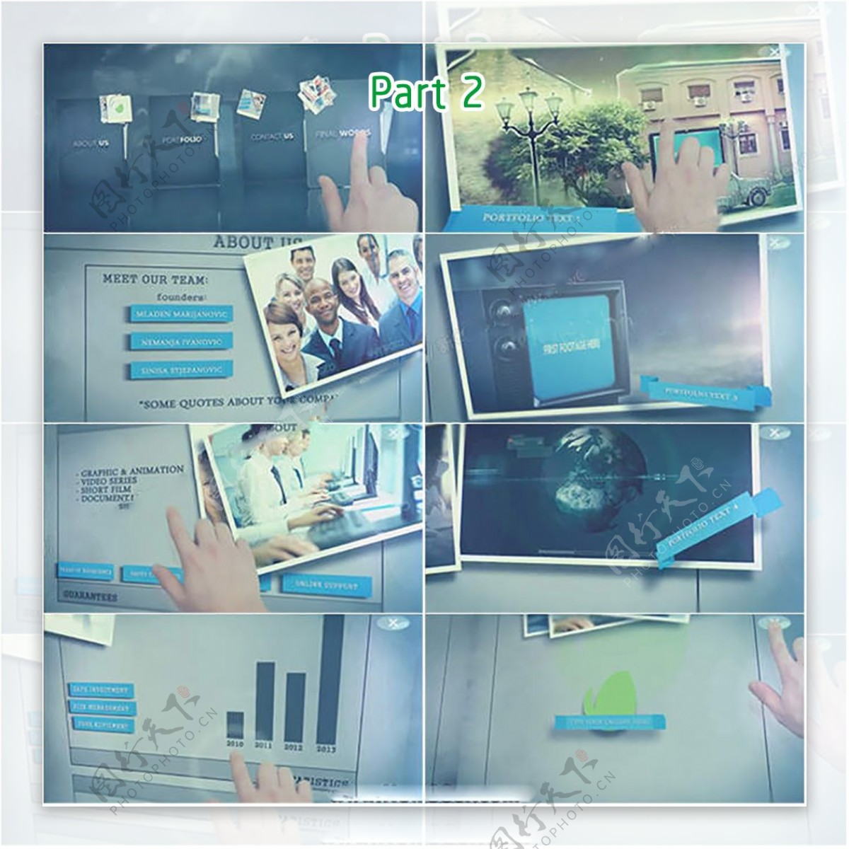科技感触屏交互式商务内容演示AE模板2