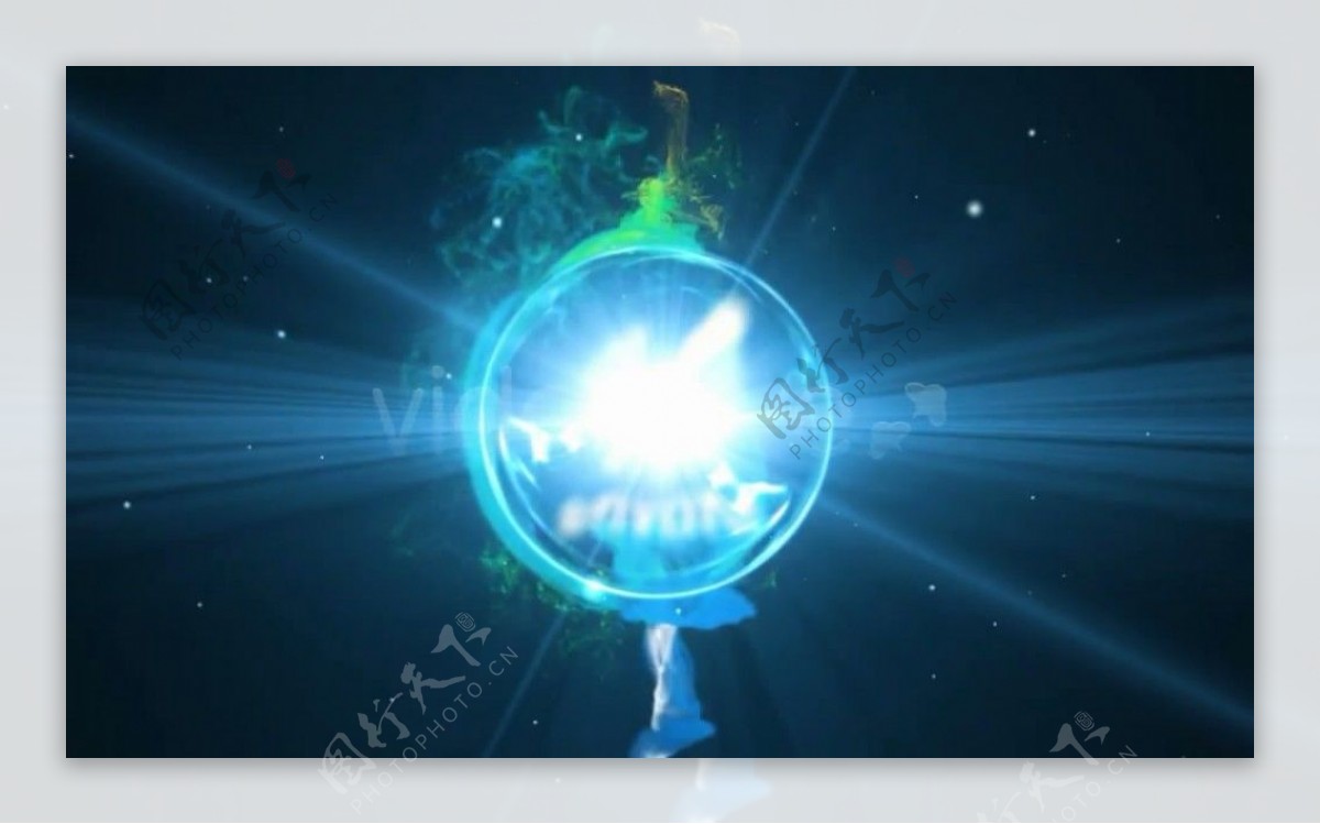 粒子能量球Logo文字展示