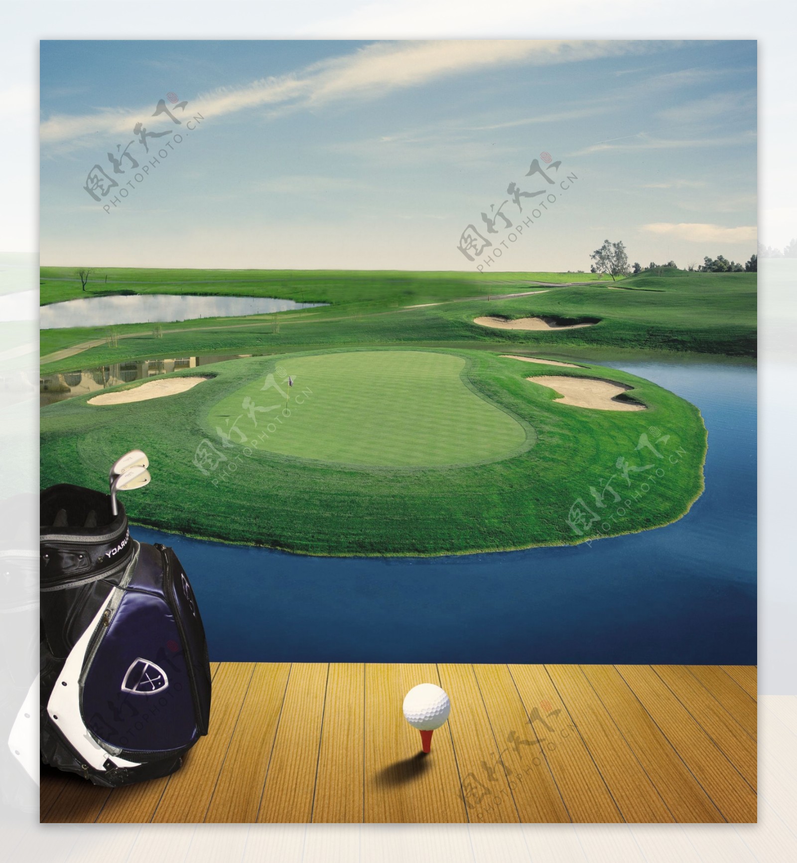 PSD高尔夫球场海报素材下载