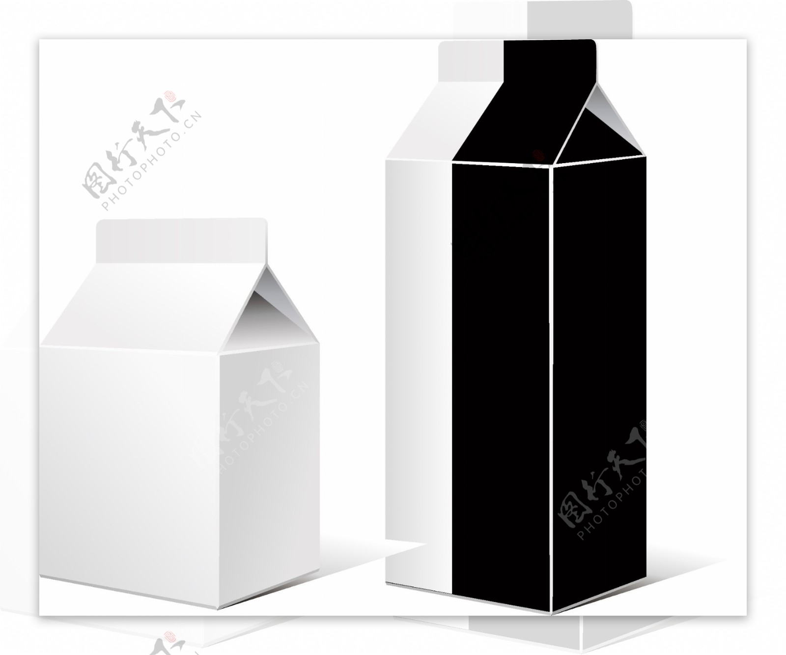盒装牛奶设计效果图图片