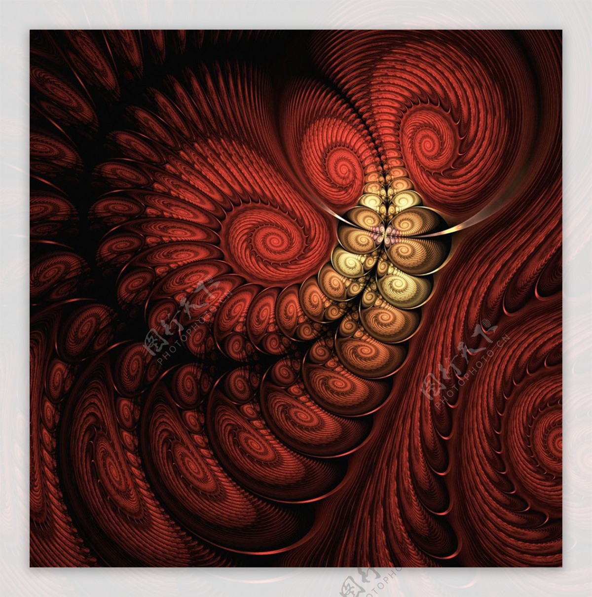 红色漩涡抽象背景图片