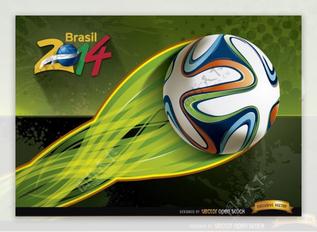 巴西2014足球能量轨迹壁纸