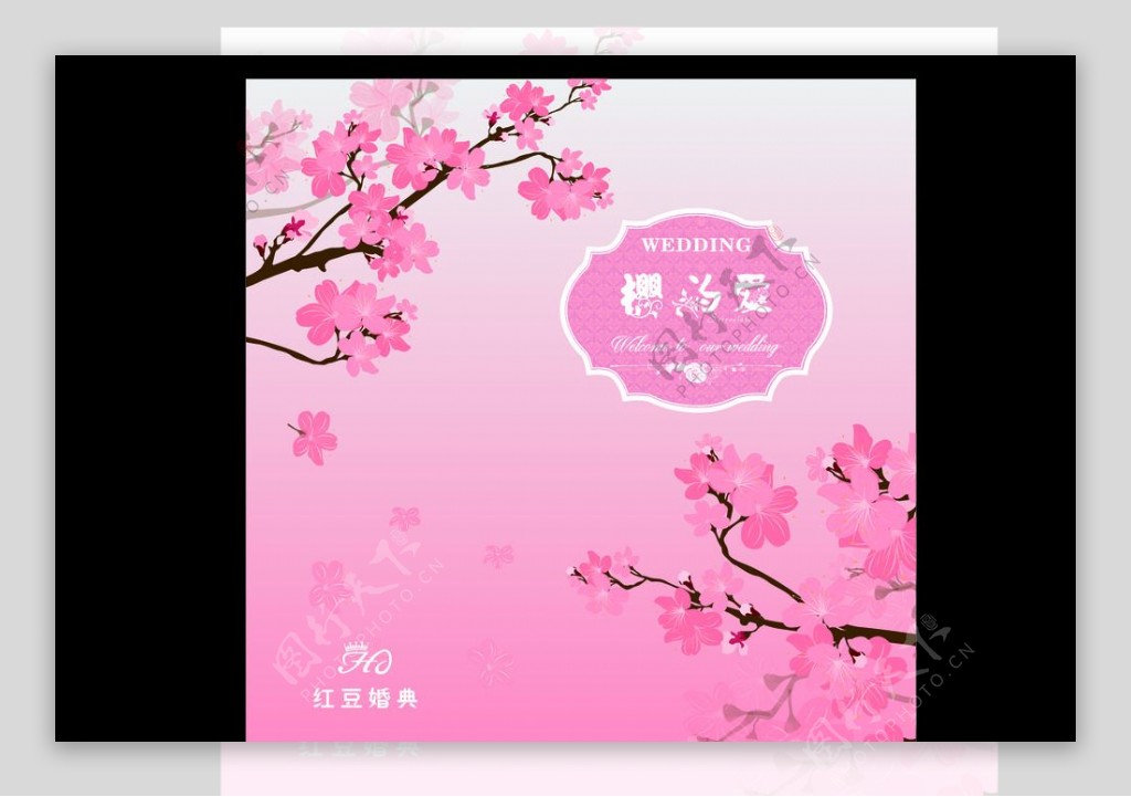 樱花婚礼背景图片