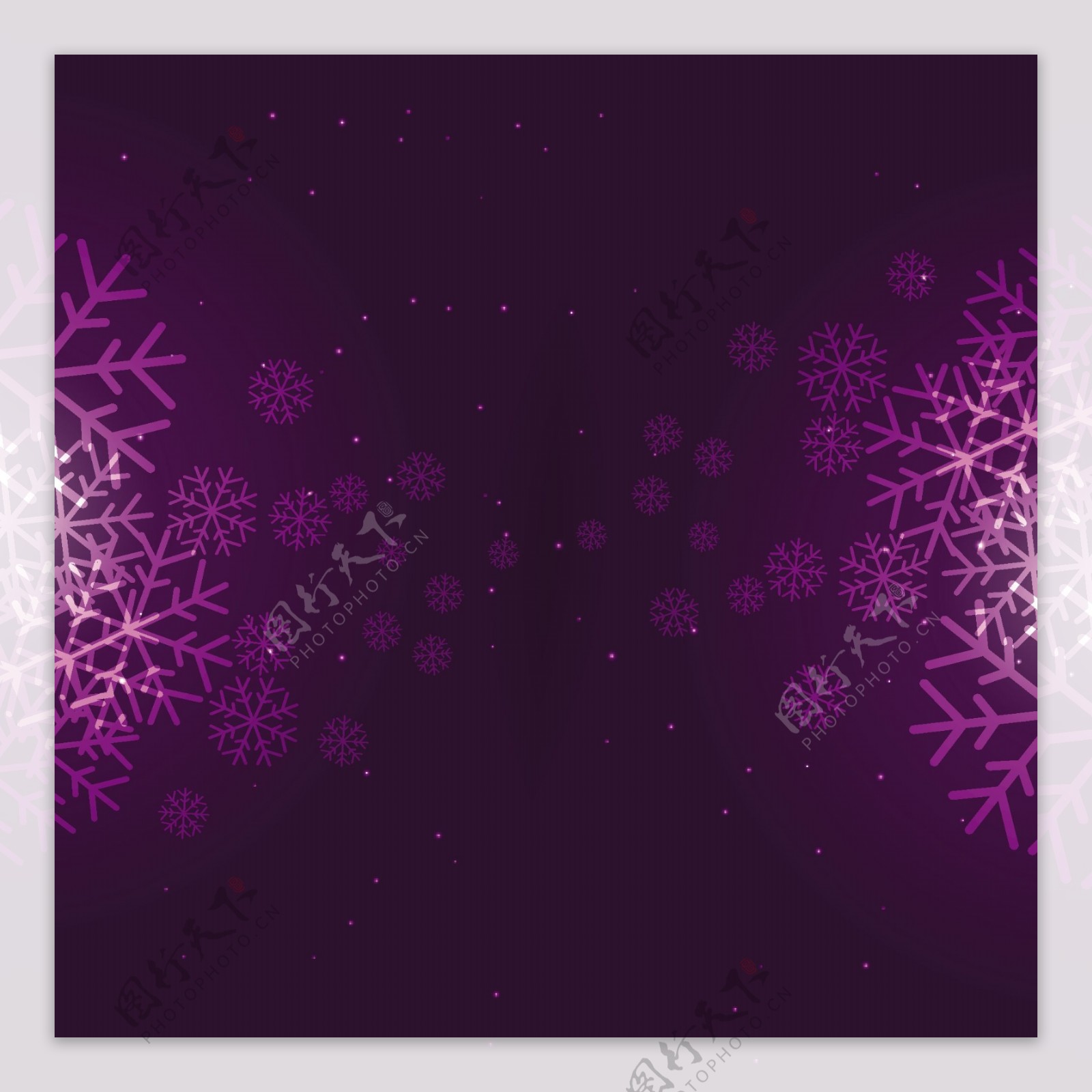 紫色雪花背景