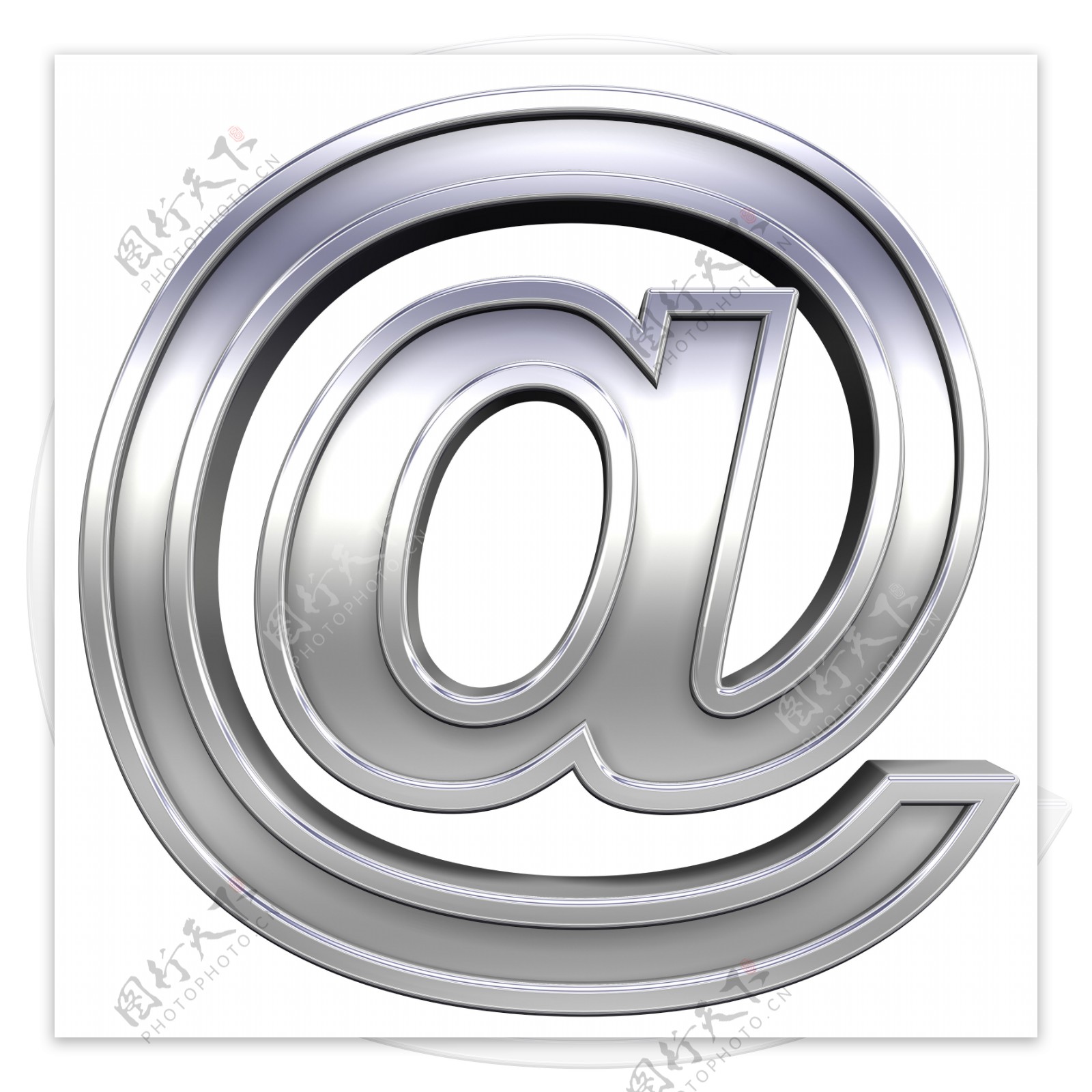 邮件标志的字母集铬框架
