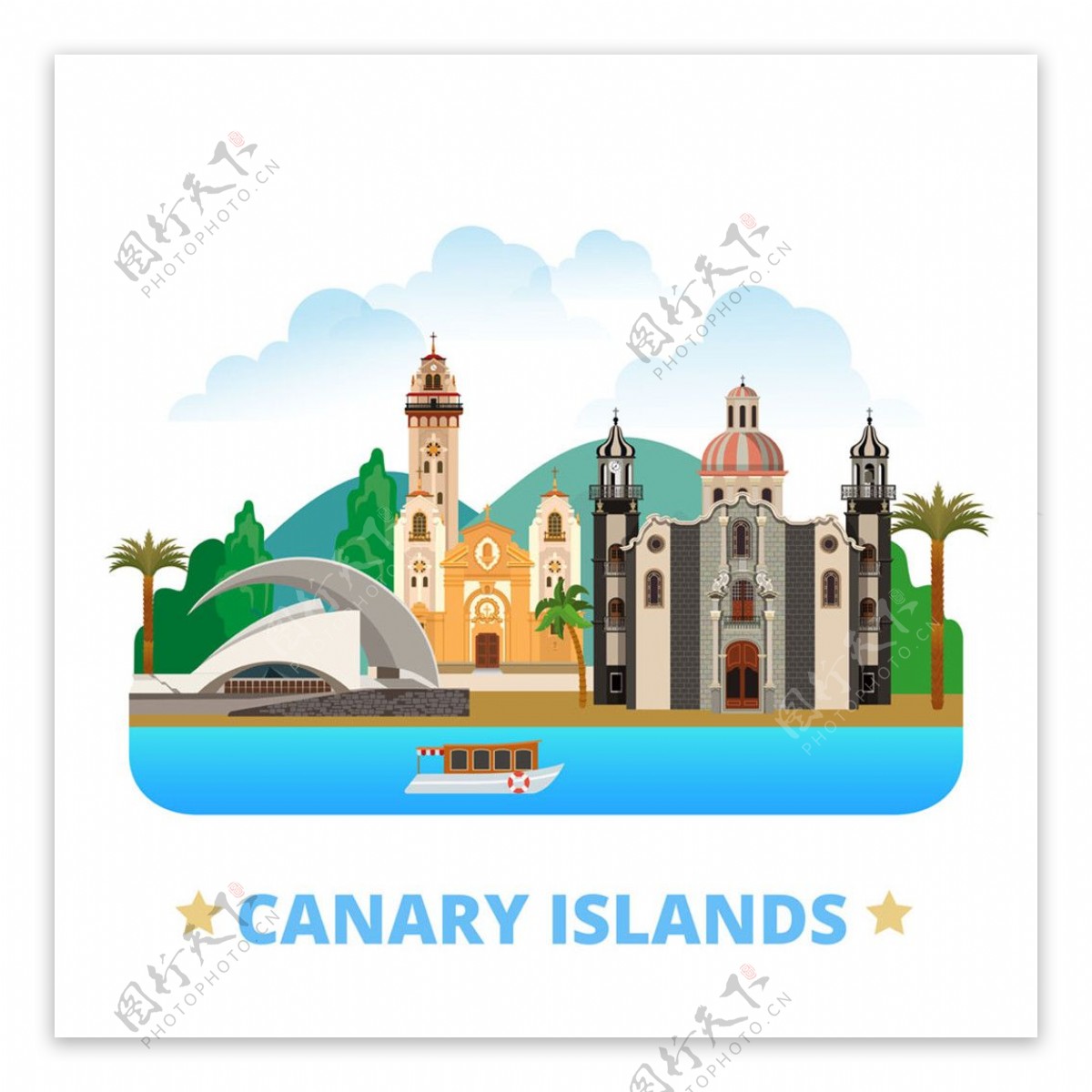 加那利群岛漫画图片