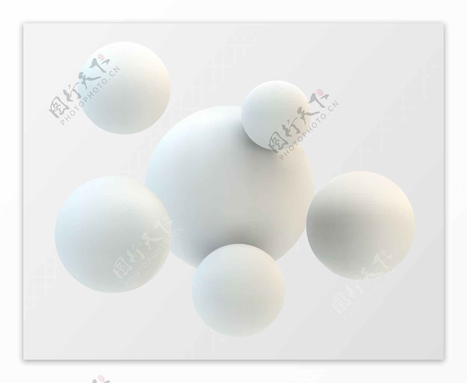 白色3D球体矢量素材
