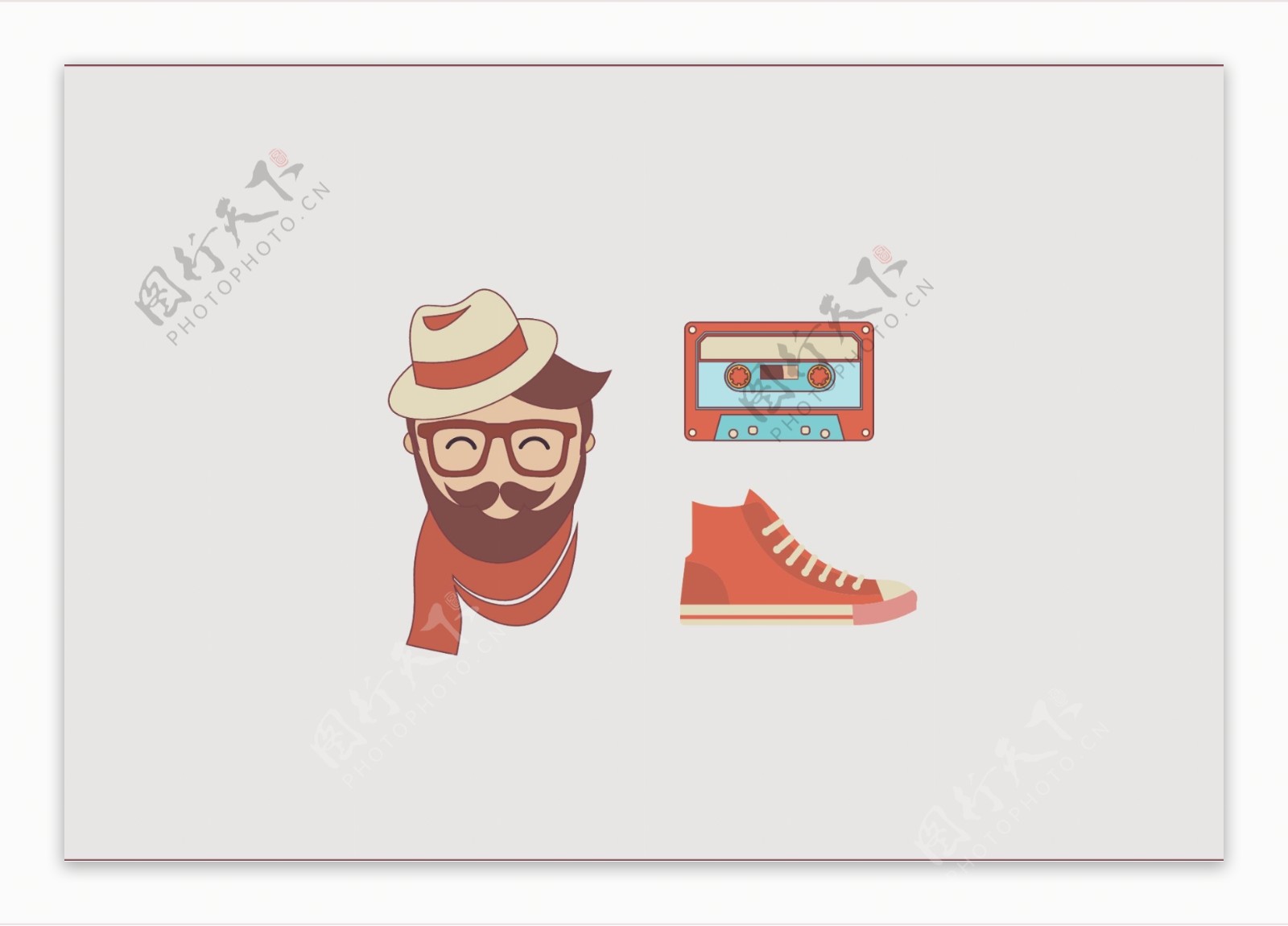 彩色网页人物鞋子icon图标设计