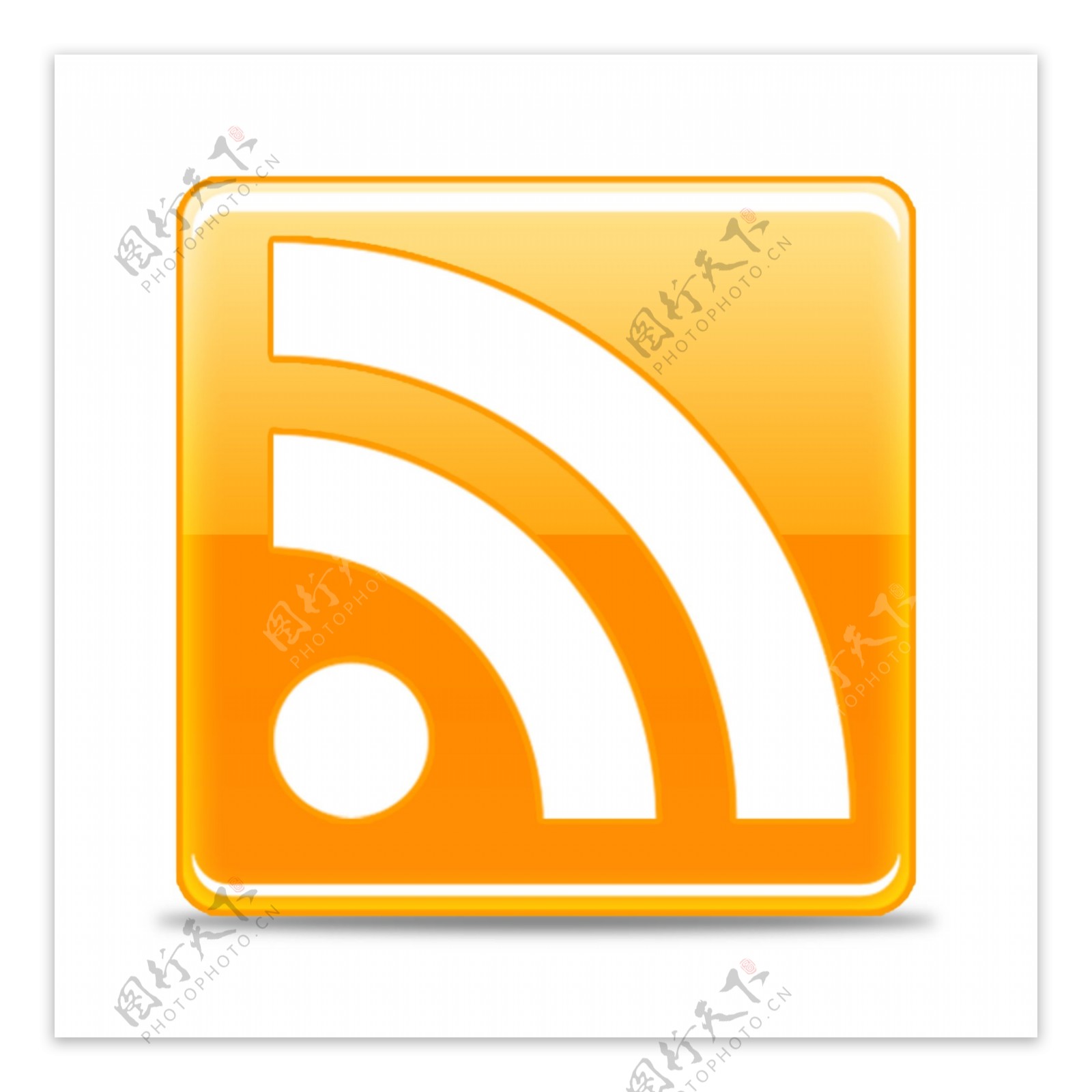 橙色网页上网无线WiFi图标素材