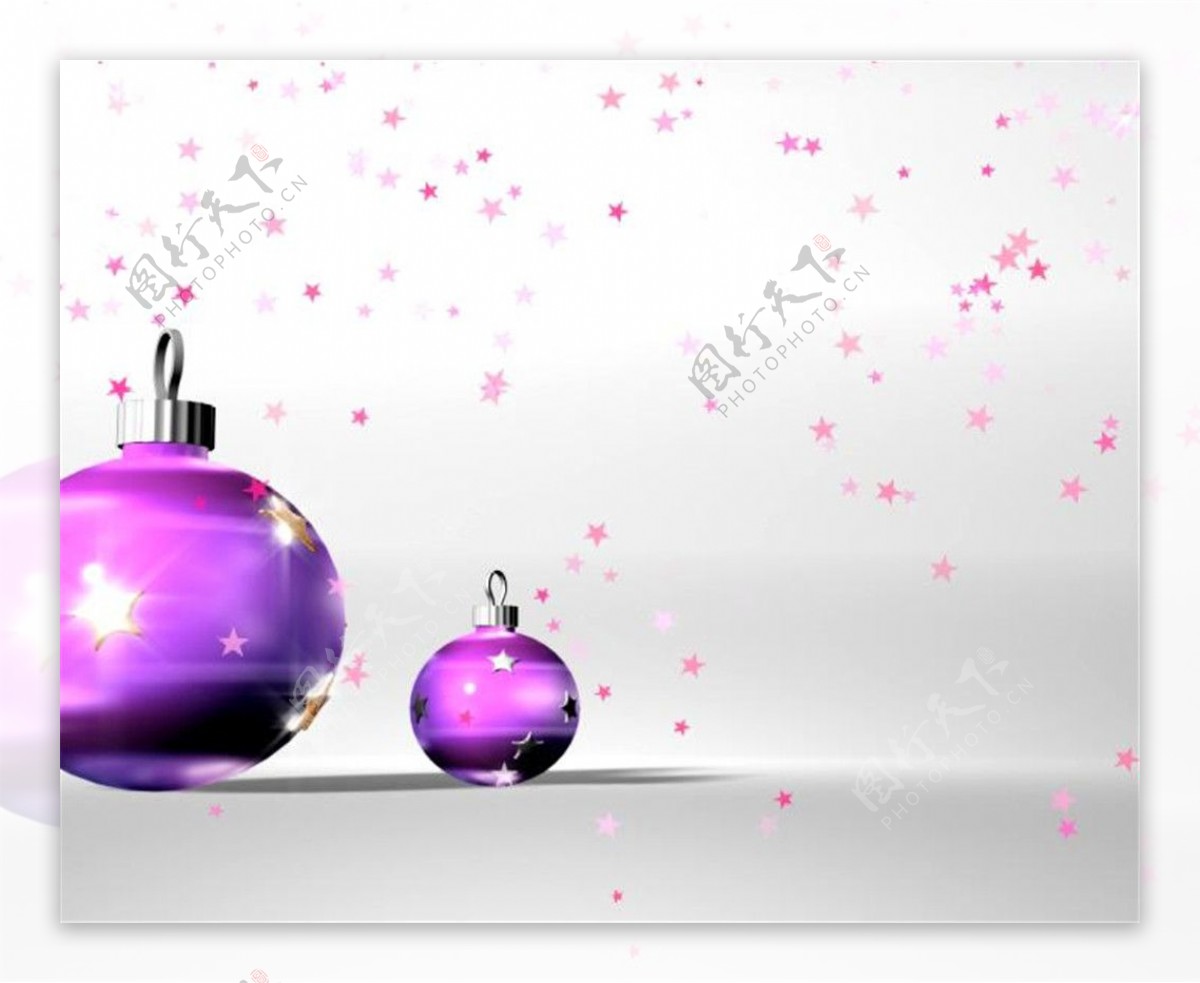 梦幻紫色圣诞装饰动态视频素材