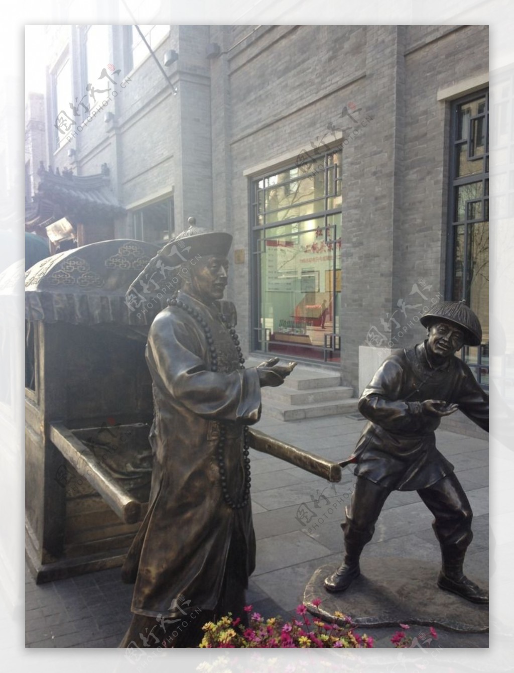 前门大街青铜雕像