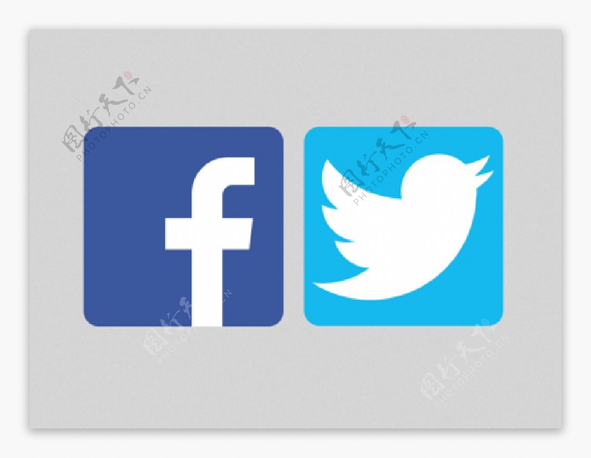 脸书和推特应用图标sketch素材