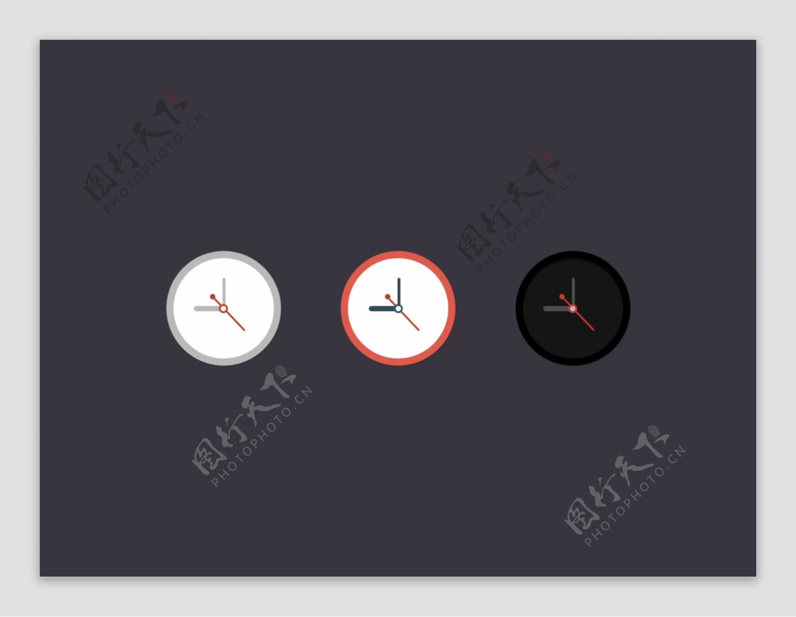 闹钟图标icon设计